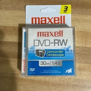 Maxell DVD- RW camcorder 30 minute 1.4GB 3 pack